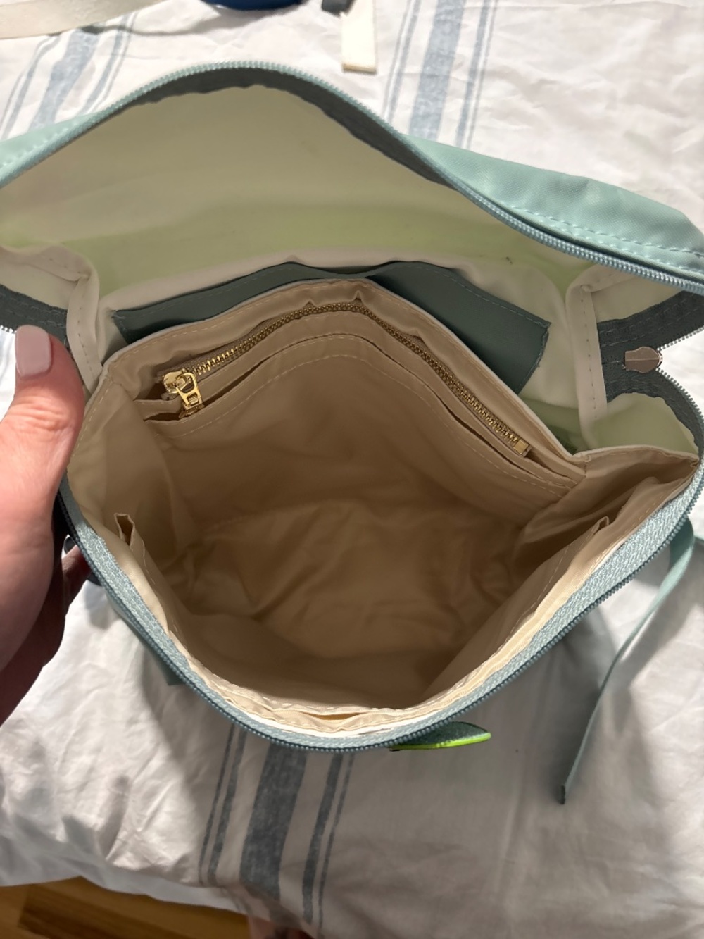 Seafoam Longchamp Backpack - Picture 3 of 6